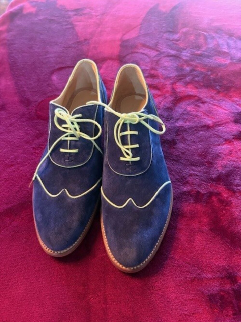 OAS Blue Suede Oxfords - Size 41 / 10 - $300